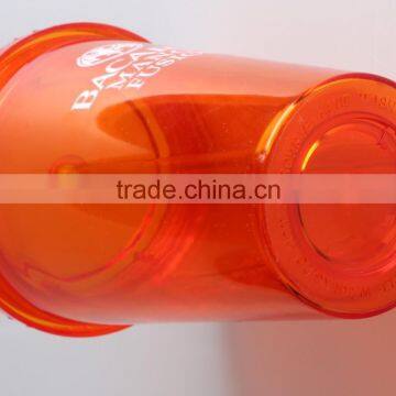 RED Double Wall 16oz Plastic Tumbler With Lid and Straw photo-5