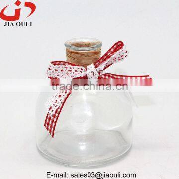 Hot sale New design with ribbon glass Vase