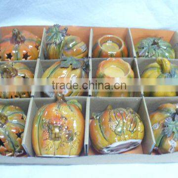 decorative ceramic halloween pumpkin