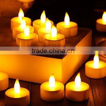 Battery operated mini plastic warm white led candle light for Christmas