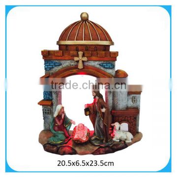 resin christmas nativity set wholesale with light