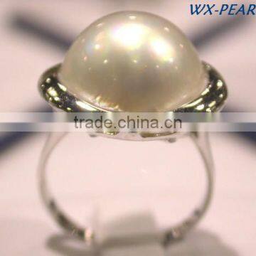 pearl gemstone fashion jewelry big pearl rings Tahitian Pearl Ring