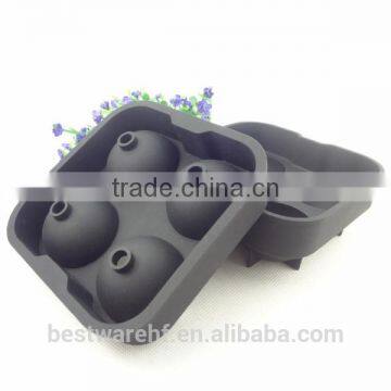 Novelty Silicone Sphere Ice Ball Maker | Classic Black Pop Silicone Ice Ball Mold photo-3