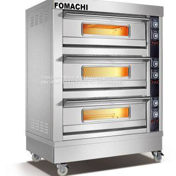 Electric Baking Oven Front S/S 3 Deck 6 Trays FMX-O38C