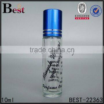10ml Cosmetic Packaging Silk Screen Printed Glass Bottle Roll on Fragrance Perfume Bottle Glass With Plastic Roller Ball photo-4