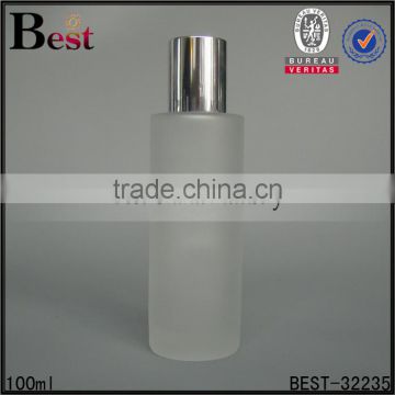 frosted cosmetic 150ml glass bottle elegant design screw cap 100ml glass bottle 150 ml