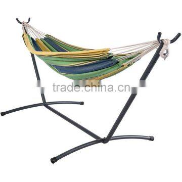 Garden Lightweight Green Canvas Double Hammock With Carry Bag photo-2