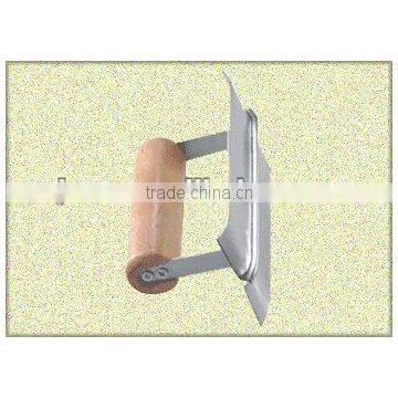 carbon steel corner trowel with wooden handle