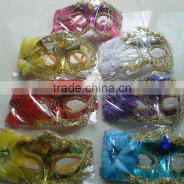 Party Mask With Flowers and Feathers Decoration Accessory photo-3