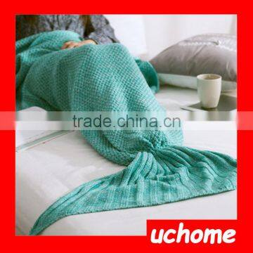 UCHOME Cheap Wholesale Wool Sofa Blanket Mermaid Tail Wool Blanket