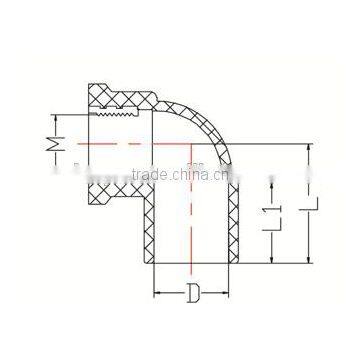 HIGH QUANLITY FEMALE ELBOW COPPER THREAD OF PVC GB STANDARD PIPES & FITTINGS FOR WATER SUPPLY photo-2