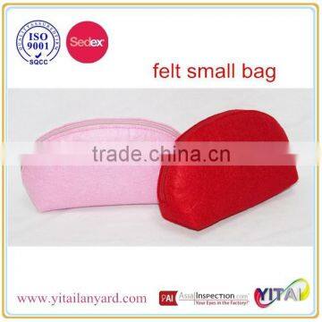 2015 OEM/ODM Sedex Social Audit Cheap Custom Bulk Gift Felt Coaster Pouch Keychain for Promotion Christmas Gifts photo-2