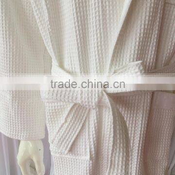 White Bathrobe Thick Winter Waffle Robe Plus Size Sleepwear photo-5