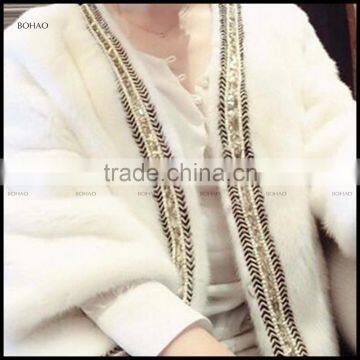 New Arrival Latest Coat Design Modern Woman white Fake Fur mink Coats