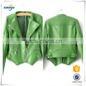 2016 high quality Guangzhou wholesale new fashon green women jacket model