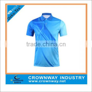 100% polyester dri fit golf polo shirts with digital printing for men