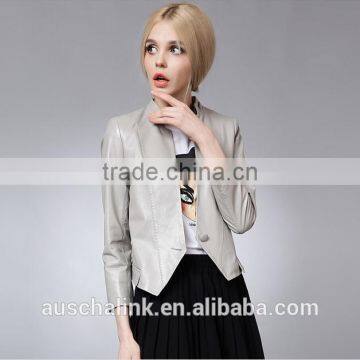 European Style Latest Design Women Sexy Leather Jacket Competitive Price photo-3