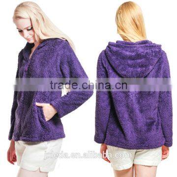 Women Girls Plus Size Snuggle Fleece Blouse Zip Fluffy Warm Hooded Sweatshirt Hoodie Ladies Loose Sweatshirt Jacket With Hood photo-4