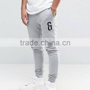 Unisex Fashion Jersery Fabric Sweat Joggers Casual Sport Pants With Leg Embroidery photo-2