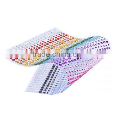 Custom popular wholesale self adhesive crystal sticker sheet for car