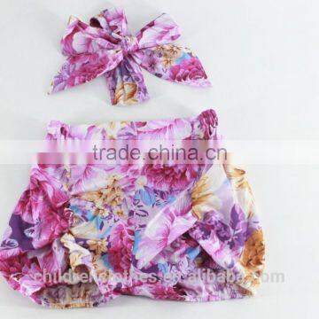 China clothing manufacturers cheap price Top 100 little model vintage floral baby ruffle short