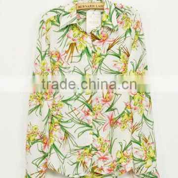 fancy chiffon shirts for fashion ladies wear/long sleeves shirt