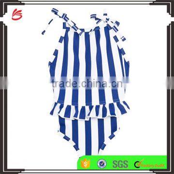 2017 New Style Kids Infant Custom Blue and White Stripe Swimsuit Children Bikini for Little Baby Girls Swimwear photo-4