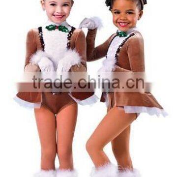 2015 new deisign lovely cute deer costumes-velvet leotard and short skirts-Party Dress Tutu Costume