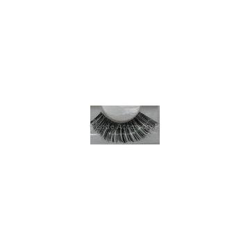 Black with silver Natural False Eyelashes , Longer Eyelashes