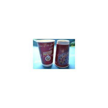 Heat Resistant Disposable Takeaway Coffee Cup , 12oz / 16oz Ice Cream Paper Cups With Lids