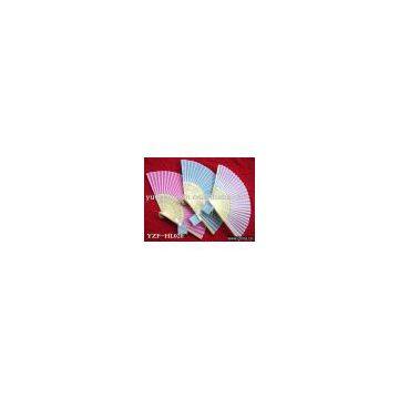 wedding fan, silk wedding fan(YZF-HL020)