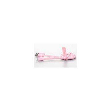 Pink Lightning IPhone USB Charger Cable / Apple Charger Cable For IPhone 4 / 5
