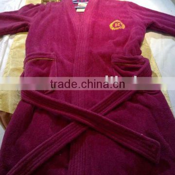 cotton bathrobe of hotel