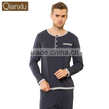 Wholesale Qianxiu High Quality Breathable Comfortable Male Mens Night Clothes