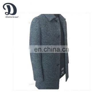 Top sale winter woolen coats with slant welt