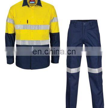 Two Tones Heavy Duty Cotton Reflective Safety protective suit