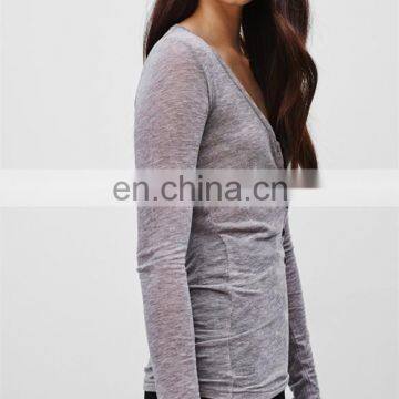 High Quality Clothing Manufacturers Ladies Polyester Spandex Blouse Wholesale Fashion Clothing NT7005 photo-3