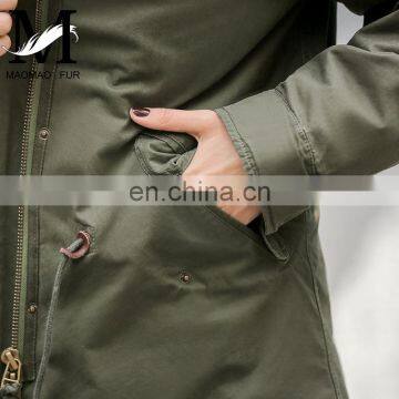2016 Fashion Camouflage Fox Fur Parka Coat With Big Szie Raccoon Fur Clloar Winter Jackets For Ladies photo-6