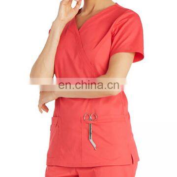 Customized Short Sleeve Hospital Medical Scrub Uniform