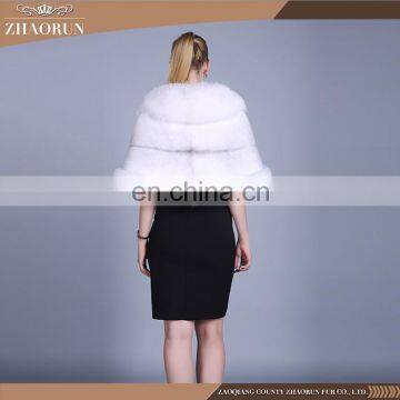 Hot-selling Fur Coat Cape Genuine Fur White Mink Fur Shawl photo-2