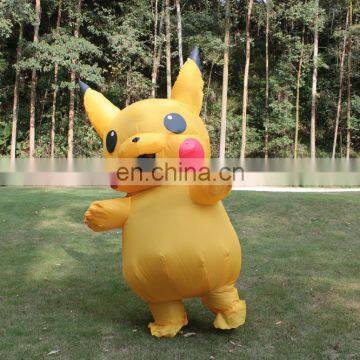 HI CE cartoon character inflatable pikachu mascot costume for adult,funny mascot costume with high quality