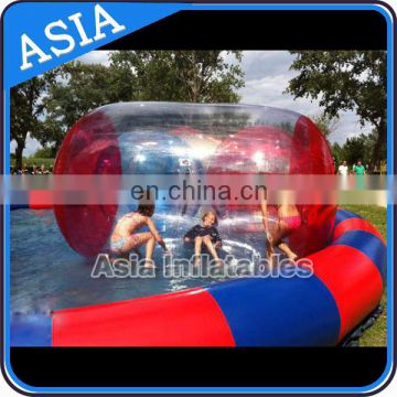 Best selling! CE 1.00mm PVC/TPU commercial inflatable water roller, water filled lawn roller,roll inside inflatable ball