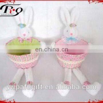 Easter supplies long leg rabbit shaped candy jar