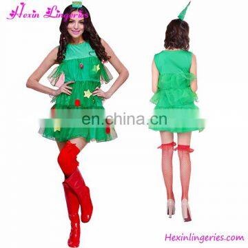 Drop Free Shipping Green Winter Women Christmas Elf Costumes photo-3