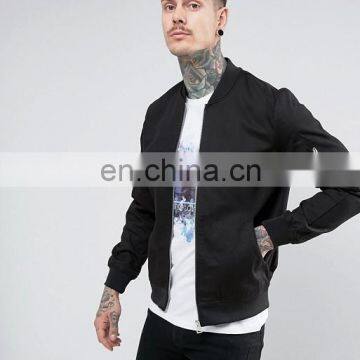 2017 Autumn Fashion Men Blank Varsity Jackets Male Stand Collar Ribbed Cuff Hem Solid Plain Sports Custom Bomber Jacket