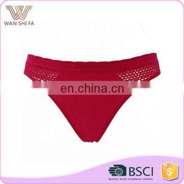 Uniqu net hole design breathable wholesale cheap beautiful women thongs