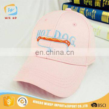 WINUP wholesale hot dog embroidered logo snapback hats baseball cap