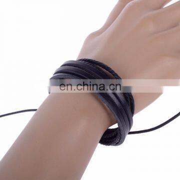 Genuine Leather Bracelet Braided rope Jewelry