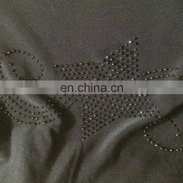 Black Lycra(Stretchable) + Velvet Diamond Stone Work Islamic Burqa / Casual Daily Wear Islamic Burkha photo-4