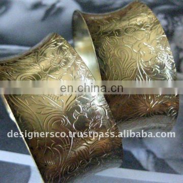 Brass Concave Stamped Cuff